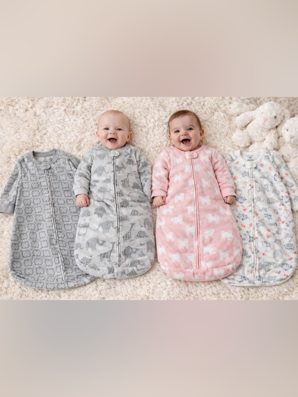 Carter’s 3-6 Month Sleep Sacks Bundle of 4 in Cozy Prints